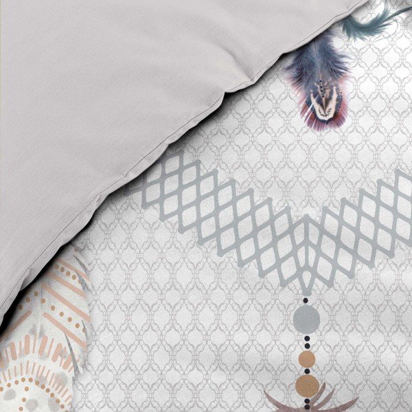 Fehér egyszemélyes pamut ágyneműhuzat 140x200 cm Happy Dream – douceur d'intérieur-image-3