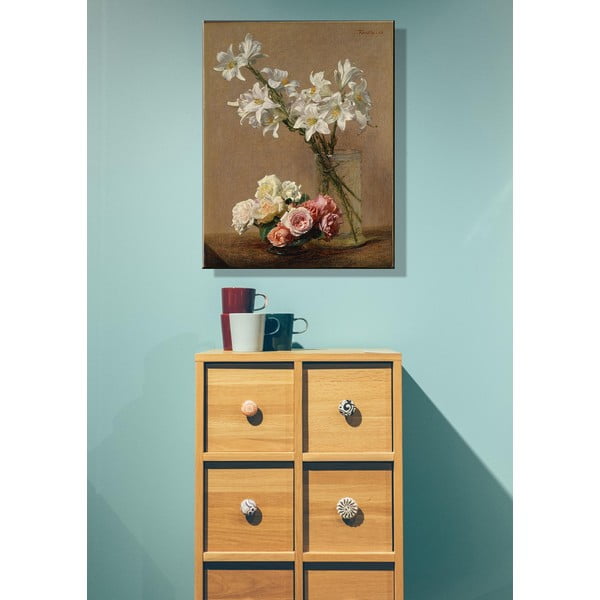 Henri Fantin-Latour - A Virágok és gyümölcsök című festmény másolata, 45 x 100 cm-image-1