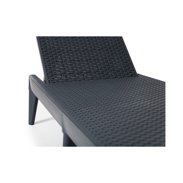 Fekete műrattan kerti napozóágy Numana – Toomax-image-4
