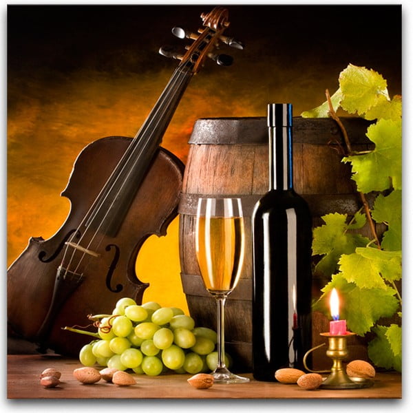 Glasspik Wine III fali kép, 30 x 30 cm - Styler
