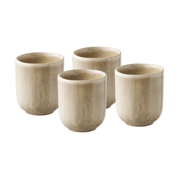 Bézs kőedény csésze szett 4 db-os 360 ml Viola – House Nordic