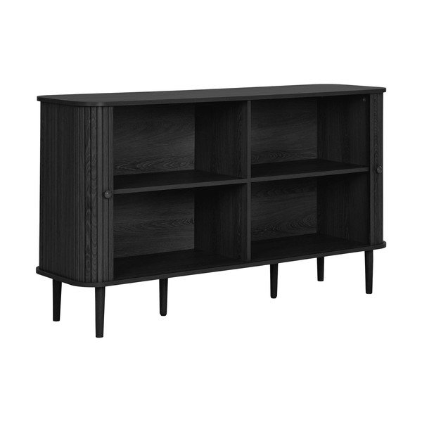 Fekete borovi fenyő komód 140x79x40 cm Nikko – House Nordic-image-4