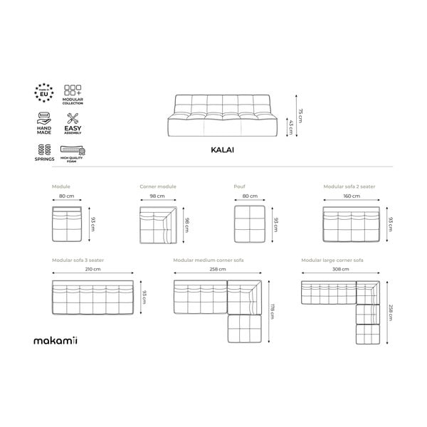 Sötétszürke moduláris lábtartó Kalai – Makamii-image-4