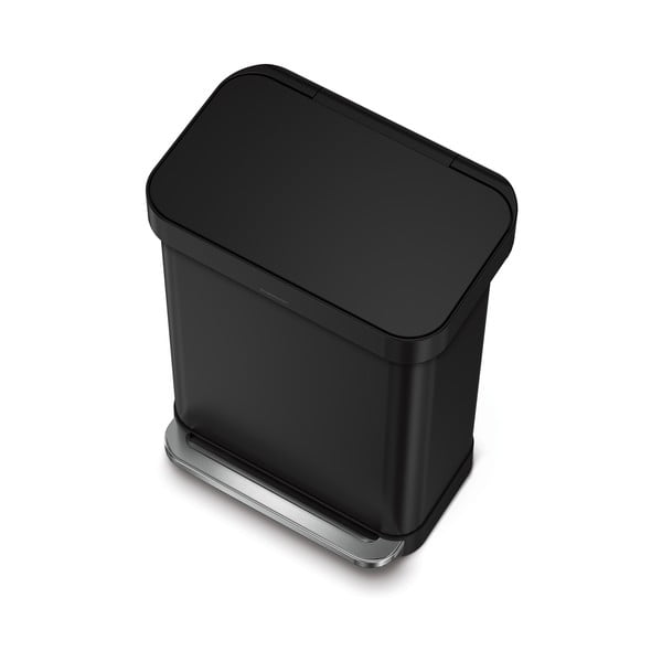 Matt fekete acél pedálos szemetes 55 l – simplehuman-image-3