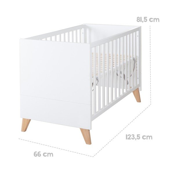 Fehér babaágy 60x120 cm Léon – Roba-image-2