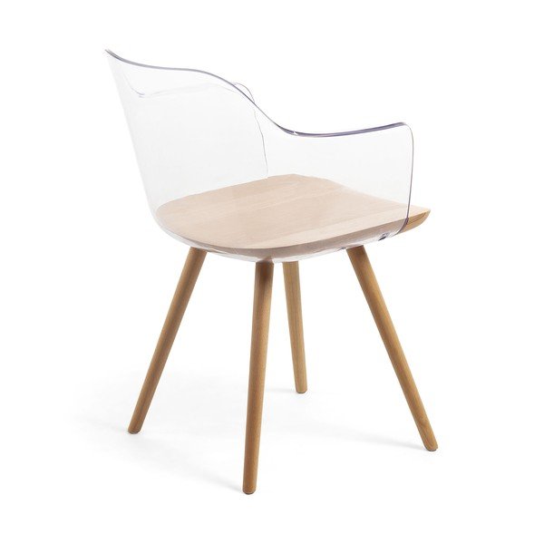 Klam fotel bükkfa lábakkal - Kave Home-image-3