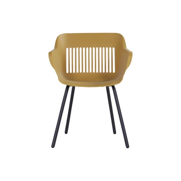 Okkersárga műanyag kerti szék szett 2 db-os Jill Rondo – Hartman-image-2