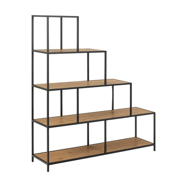 Seaford könyvespolc tölgyfa dekorral, 135 x 150 cm - Actona-image-2