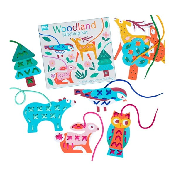 Kreatív készlet Stitching set Woodland – Rex London