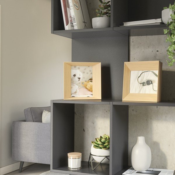 Natúr színű fa álló képkeret 20x20 cm Lookout – Umbra-image-1