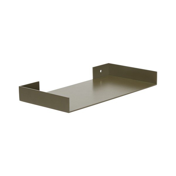 Sötétzöld fém fali polc 30 cm Sheets – Hübsch-image-3