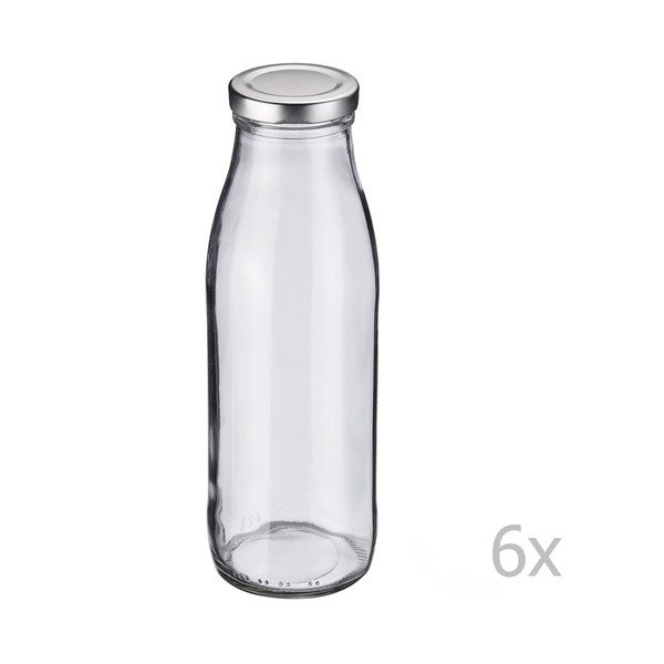 6 db tekerős kupakos italos üveg, 500 ml - Westmark