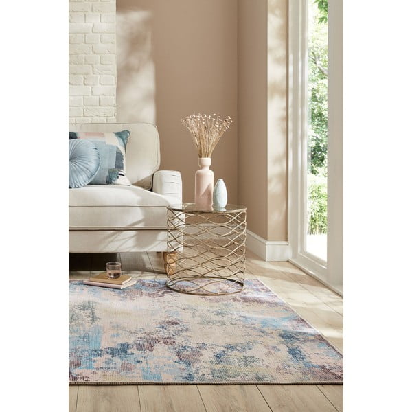 Kék-lila mosható szőnyeg újrahasznosított szálkeverékből 120x170 cm Reid – Flair Rugs-image-1