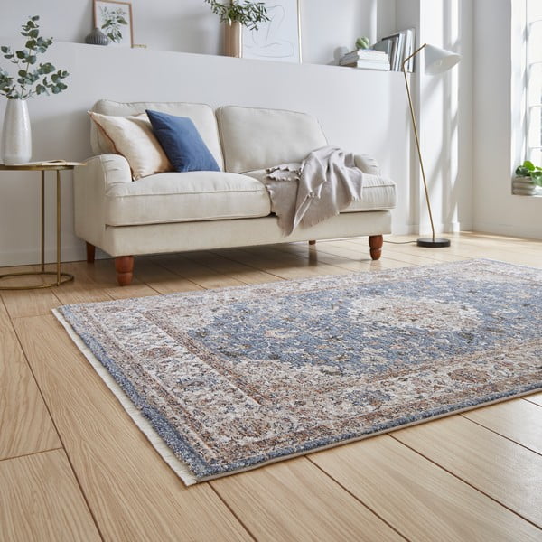 Kék-bézs futószőnyeg 80x300 cm Vintage – Think Rugs-image-2