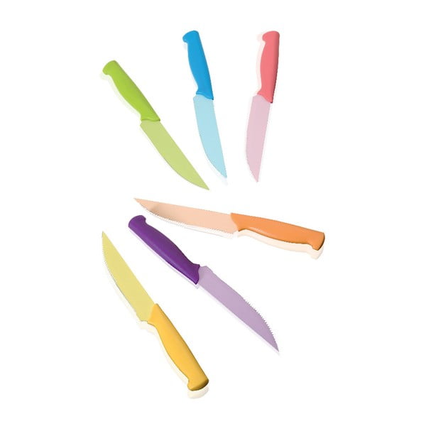 Colorful 6 db-os rozsdamentes acél kés készlet - Brandani