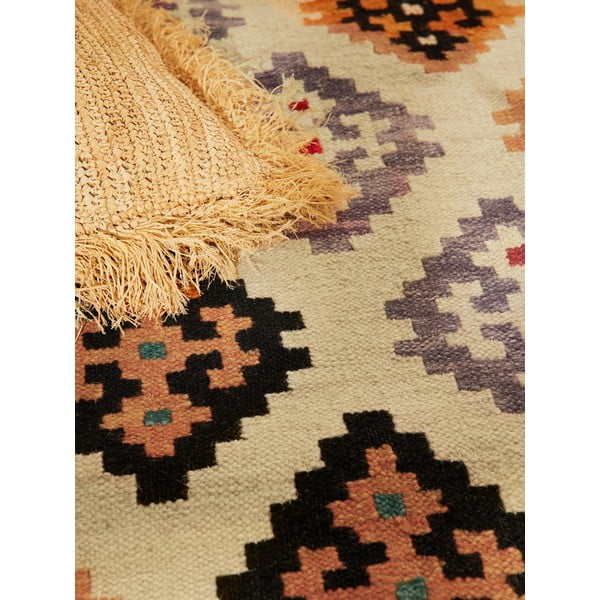 Piros kétoldalas kézi szövésű gyapjú szőnyeg 120x170 cm Kamal Kian – Nouristan-image-2