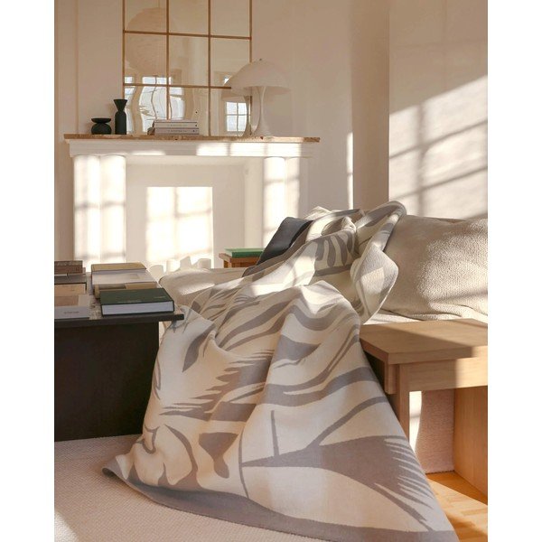 Világosszürke takaró 165x200 cm Lino – noo.ma-image-1