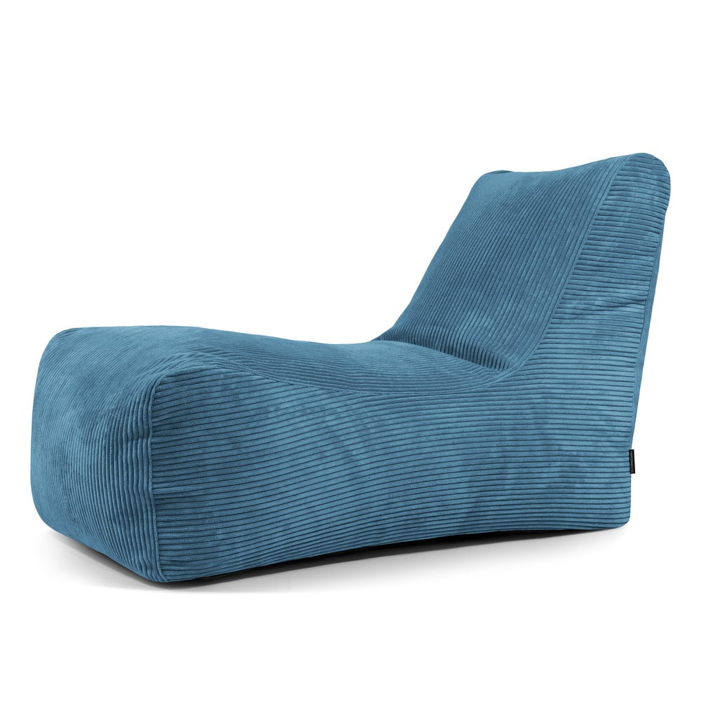 Kék kordbársony babzsákfotel Lounge  SLOWDOWN