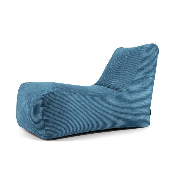 Kék kordbársony babzsákfotel Lounge – SLOWDOWN