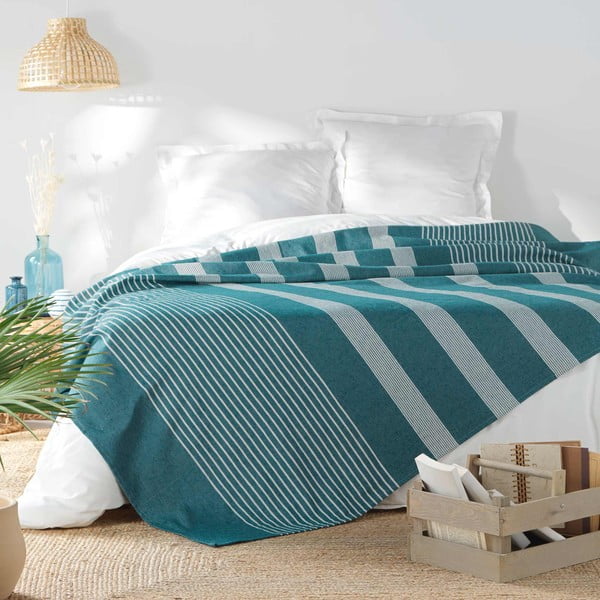 Kék ágytakaró 220x240 cm Adele – douceur d'intérieur-image-1