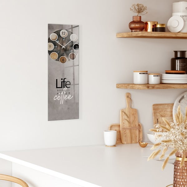 Glassclock Coffee Love falióra, 20 x 60 cm - Styler-image-1