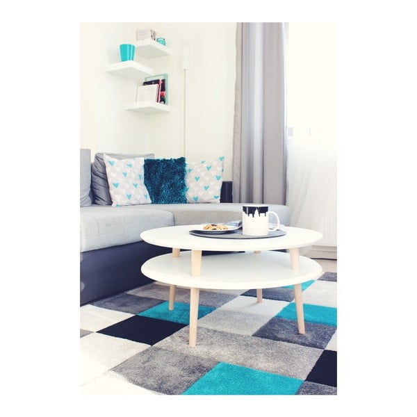 UFO fehér dohányzóasztal, Ø 70 cm - Ragaba-image-1