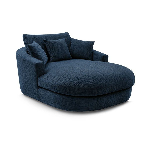 Sötétkék zsenília fotel Belem – Bobochic Paris