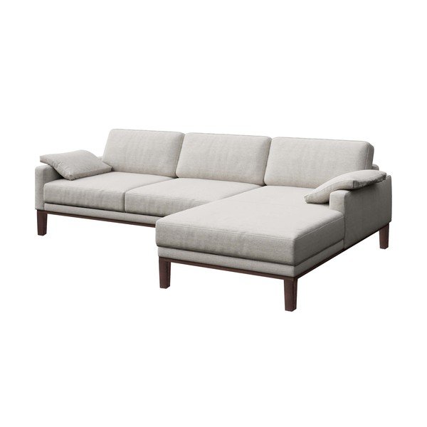 Musso világosszürke kanapé jobb oldali fekvőfotellel - MESONICA-image-2