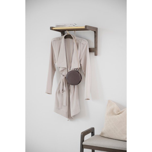 Sötétbarna tölgyfa fali fogas Inverness - Rowico-image-3