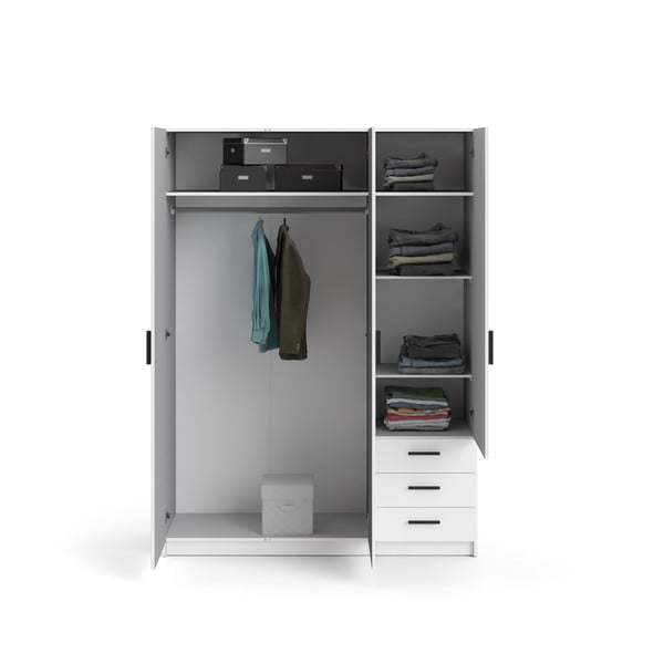 Fehér ruhásszekrény 147x200 cm Sprint – Tvilum-image-2