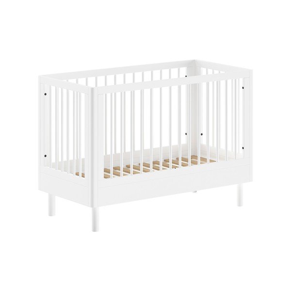 Fehér bükkfa babaágy állítható magassággal 60x120 cm Forrest – Vipack-image-2