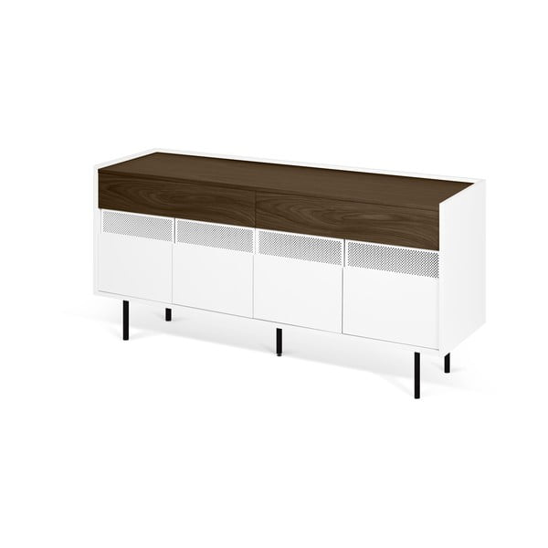 Fehér komód diófa dekoros részletekkel Radio - TemaHome-image-1