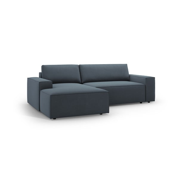 Kék kinyitható sarokkanapé (bal oldali) Jodie – Micadoni Home-image-2