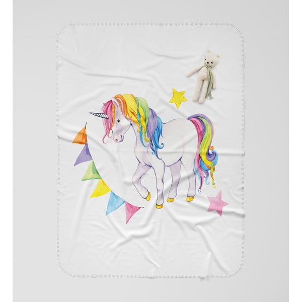Colorful Unicorn gyerektakaró, 120 x 160 cm - OYO Kids