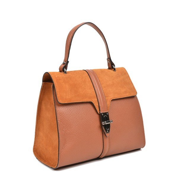 Frinita konyakbarna bőrtáska - Luisa Vannini-image-1