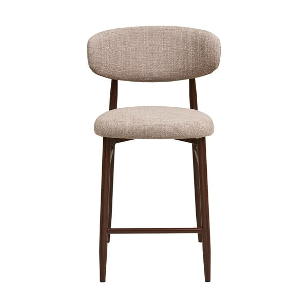 Bézs-sötétbarna kárpitozott bárszék (ülésmagasság 65 cm) Levanto – House Nordic-image-4
