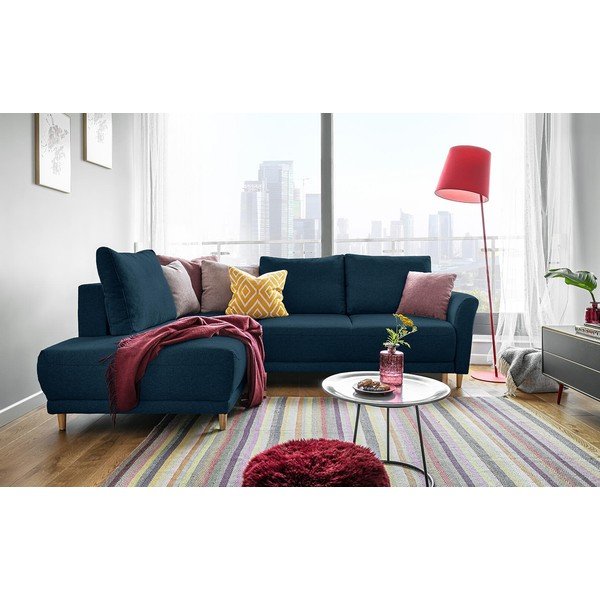 Lovely Annie matrózkék kinyitható sarokkanapé, bal oldali - Miuform-image-1