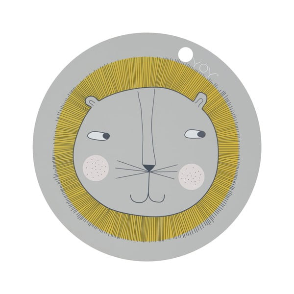 Lion szilikonos, gyerek tányéralátét , ⌀ 39 cm - OYOY