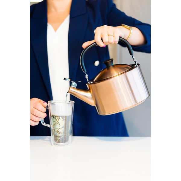 Rézszínű rozsdamentes acél vízforraló kanna 1,5 l Diamante – Vialli Design-image-3