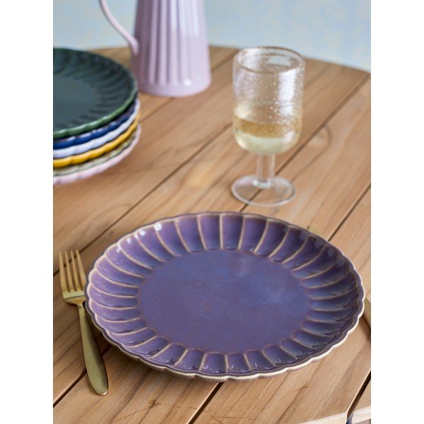 Sötétlila kőedény tányér ø 27 cm Latina – Bloomingville-image-1