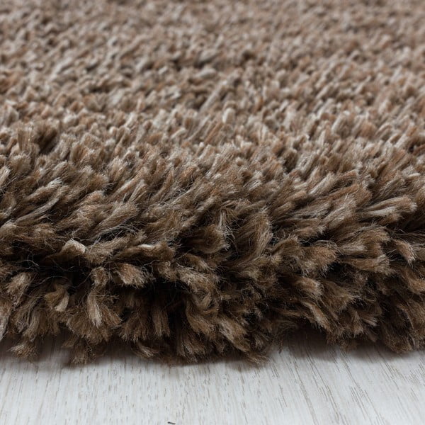 Sötétbarna szőnyeg 80x150 cm Fluffy – Ayyildiz Carpets-image-4