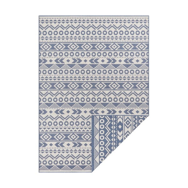 Roma kék-fehér kültéri szőnyeg, 80x150 cm - Ragami