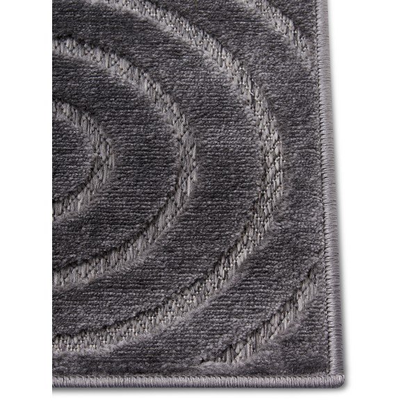 Antracitszürke szőnyeg 67x120 cm Iconic Wave – Hanse Home-image-3