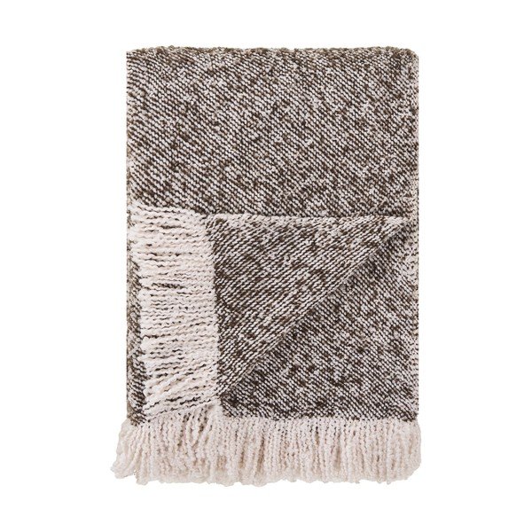 Barna-bézs takaró 130x180 cm Sira – House Nordic