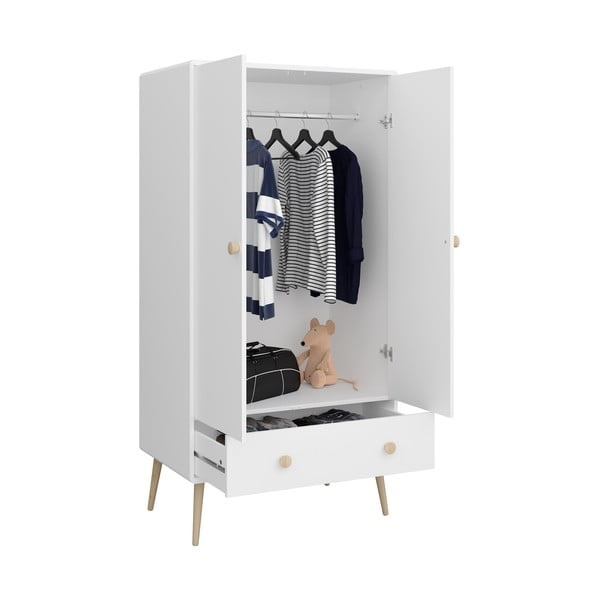Fehér gyerek ruhásszekrény 80x159,8 cm Gaia - Tvilum-image-4