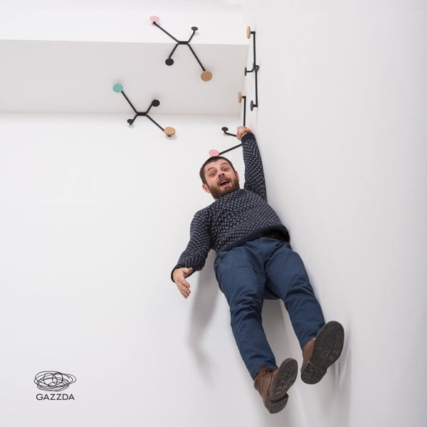 Hook fekete fali akasztó külső sarokra - Gazzda-image-3