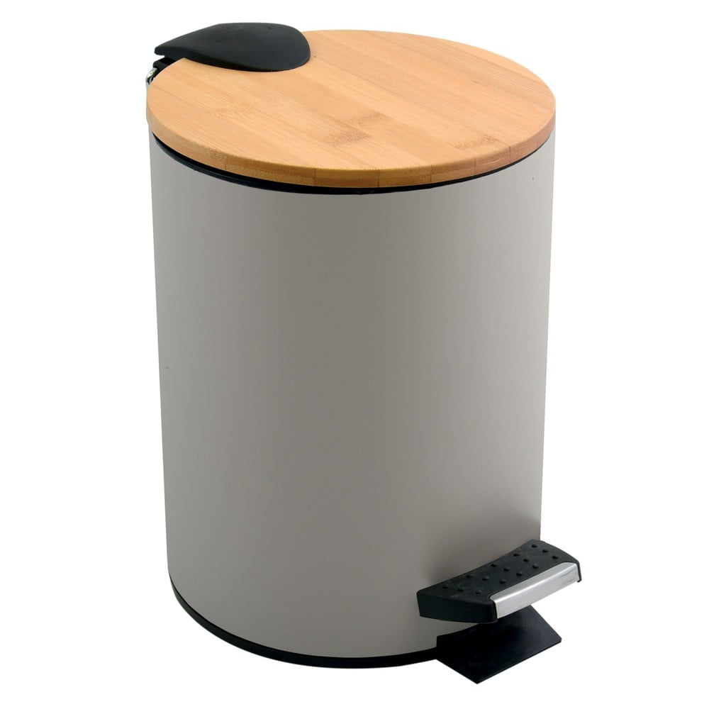 Szürkésbarna acél pedálos szemetes 3 l Adonis  Spirella