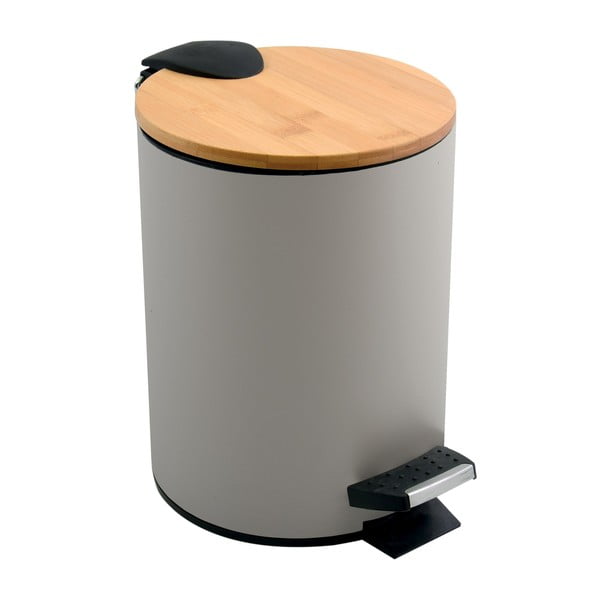 Szürkésbarna acél pedálos szemetes 3 l   Adonis – Spirella