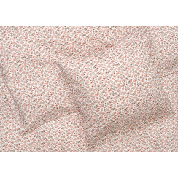 Fehér-rózsaszín kétszemélyes-hosszabbított pamut-szatén ágyneműhuzat 200x220 cm Pleasantly – JUNA-image-1