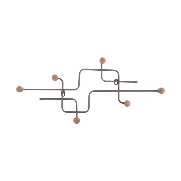 Szürke fém fali fogas 60,5 cm Metro – PT LIVING